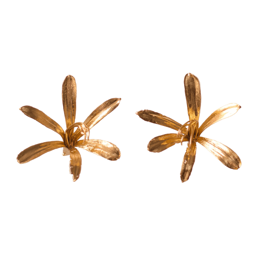 Aretes Lirio Agapanto - Joyería Botánica | Liz de la Cruz