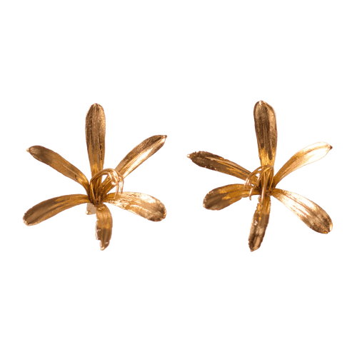 Aretes Lirio Agapanto - Joyería Botánica | Liz de la Cruz