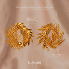 Aretes Romeron Hoja Pino Espiral - Joyería Botánica | Liz de la Cruz