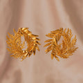 Aretes Romeron Hoja Pino Espiral - Joyería Botánica | Liz de la Cruz