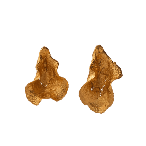 Aretes Topo Conchita Ondulada - Joyería Botánica | Liz de la Cruz