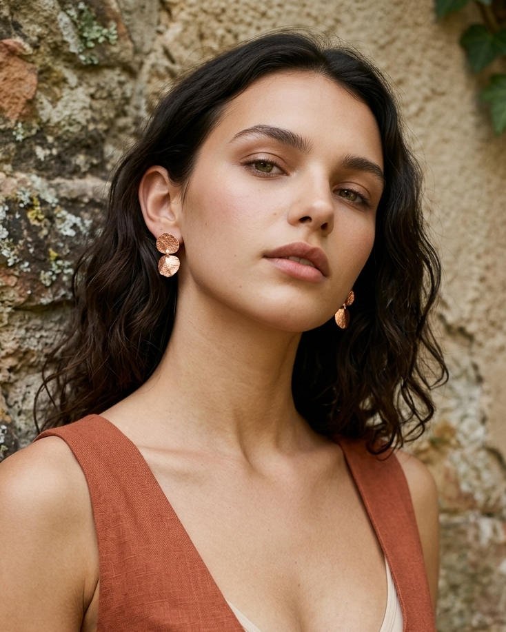 Aretes Topo Eucaliptos - Joyería Botánica | Liz de la Cruz