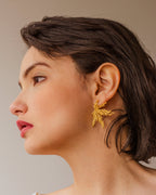 Aretes Topo Hoja Pino Abanico - Joyería Botánica | Liz de la Cruz