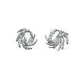 Aretes Topo Hoja Pino Espiral Plata Ecológica - Joyería Botánica | Liz de la Cruz