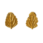 Aretes Topo Hoja Toronjil - Joyería Botánica | Liz de la Cruz