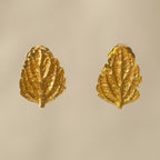 Aretes Topo Hoja Toronjil - Joyería Botánica | Liz de la Cruz