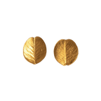 Aretes Topo Mini Hoja Mona Lisa - Joyería Botánica | Liz de la Cruz