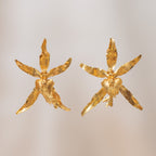 Aretes Topo Orquidea Brassia - Joyería Botánica | Liz de la Cruz