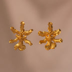 Aretes Topo Orquidea Chocolate - Joyería Botánica | Liz de la Cruz
