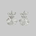 Aretes Topo Orquídea Dama Danzante Plata Ecológica - Joyería Botánica | Liz de la Cruz