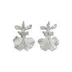 Aretes Topo Orquídea Dama Danzante Plata Ecológica - Joyería Botánica | Liz de la Cruz