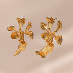 Aretes Topo Orquidea Encyclia Cordigera - Joyería Botánica | Liz de la Cruz