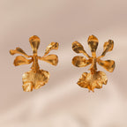 Aretes Topo Orquidea Encyclia Cordigera - Joyería Botánica | Liz de la Cruz