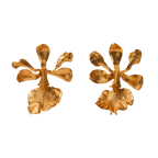 Aretes Topo Orquidea Encyclia Cordigera - Joyería Botánica | Liz de la Cruz