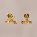 Aretes Topo Orquidea Epidendrum Capricornu - Joyería Botánica | Liz de la Cruz