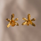 Aretes Topo Orquidea Jirafita - Joyería Botánica | Liz de la Cruz