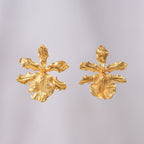 Aretes Topo Orquidea Odontoglossum Exótica - Joyería Botánica | Liz de la Cruz