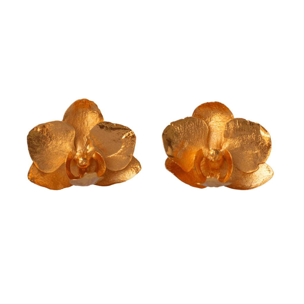 Aretes Topo Orquidea Phalaenopsis Baby - Joyería Botánica | Liz de la Cruz