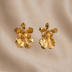 Aretes Topo Orquidea Tolumnia - Joyería Botánica | Liz de la Cruz