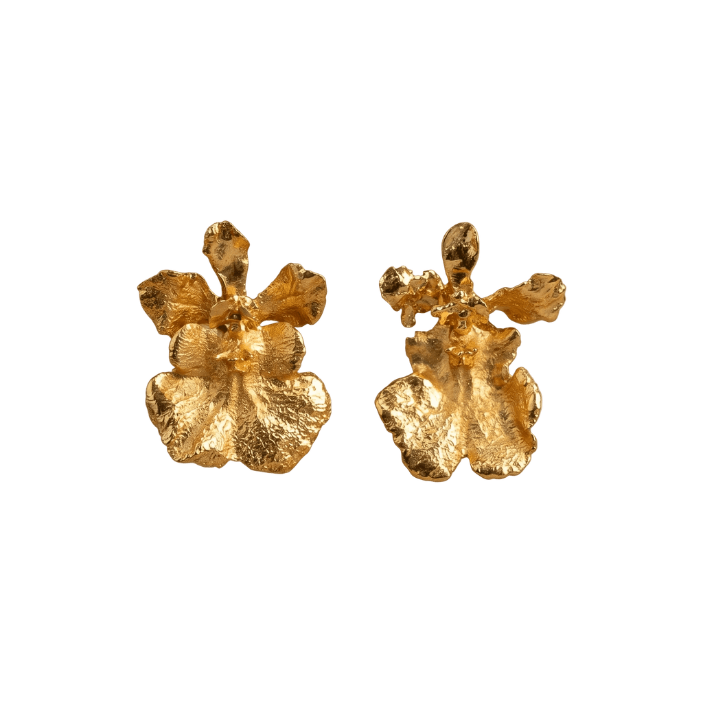 Aretes Topo Orquidea Tolumnia - Joyería Botánica | Liz de la Cruz