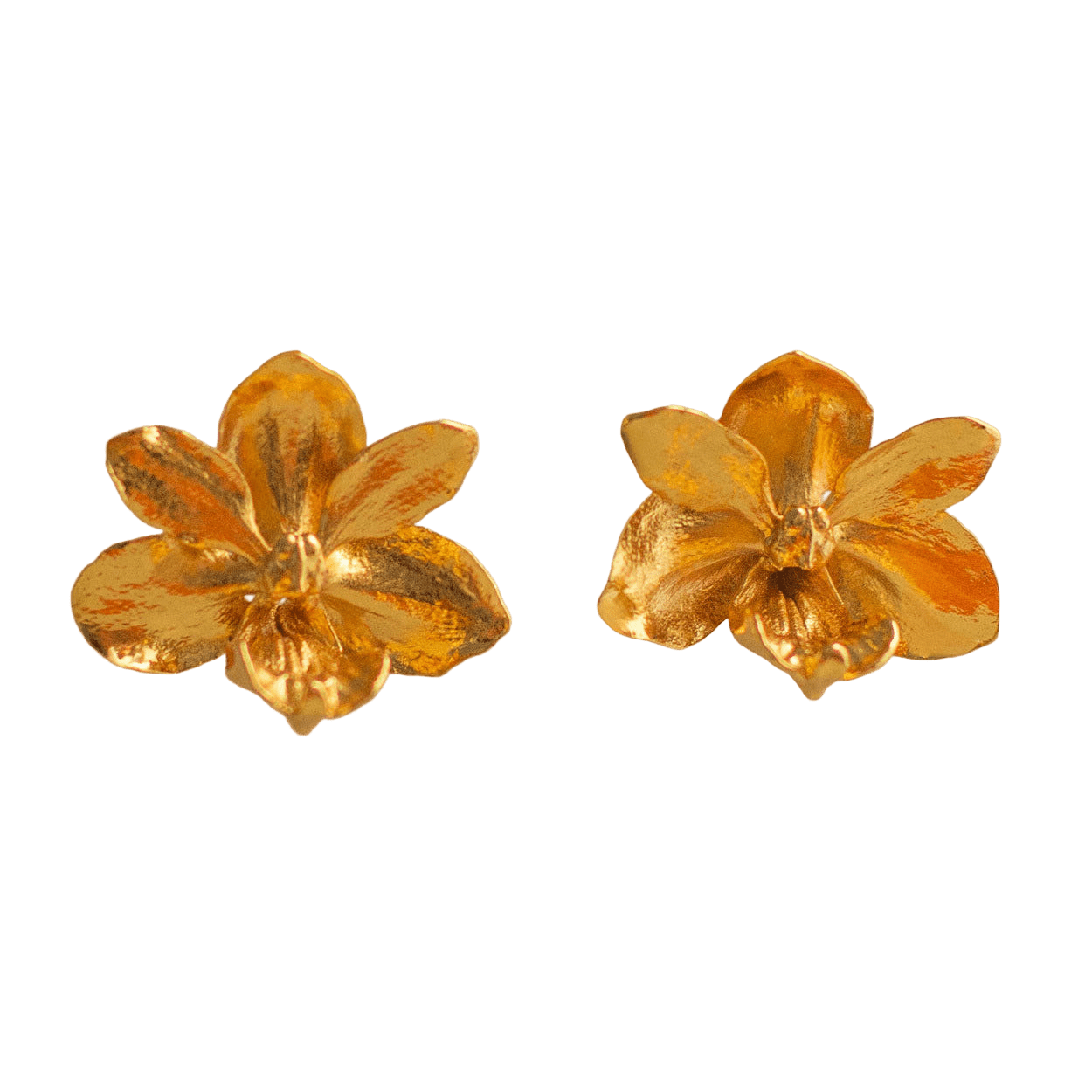 Aretes Topo Orquidea Vanda Baby - Joyería Botánica | Liz de la Cruz
