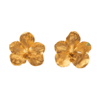 Aretes topo Orquidea Vanda Maxi Esmeralda - Joyería Botánica | Liz de la Cruz