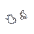 Aretes Topo Ramita Aro Plata Ecológica - Joyería Botánica | Liz de la Cruz