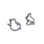 Aretes Topo Ramita Aro Plata Ecológica - Joyería Botánica | Liz de la Cruz