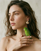 Aretes Topo Orquidea Dama Danzante