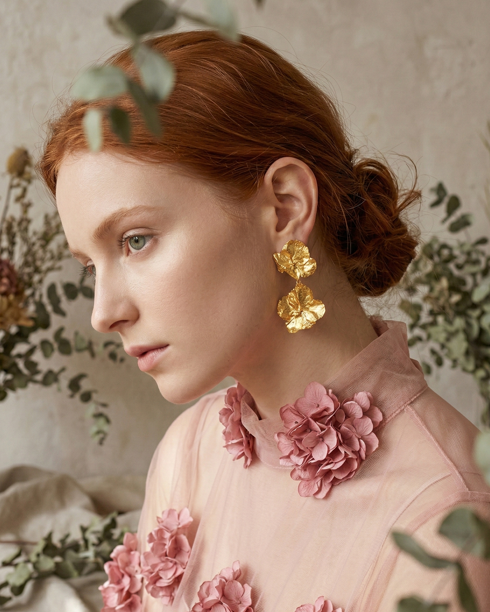 Aretes Dos Hortensias