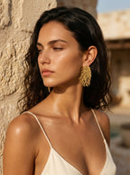 Aretes Hoja Pino Grande