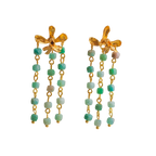 Aretes Orquidea Capricornu Cascada con Aguamarina