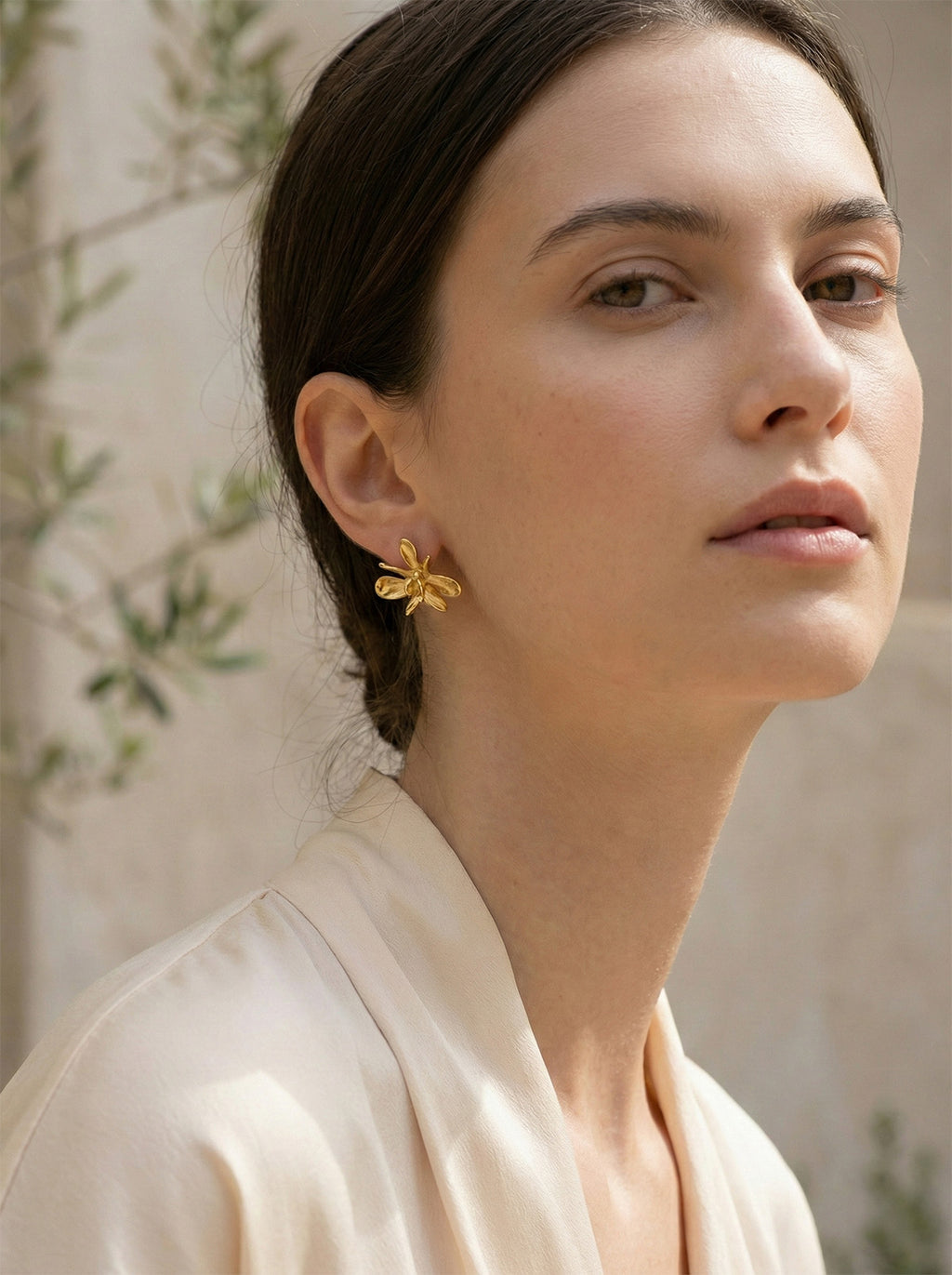 Aretes Topo Orquidea Epidendrum Capricornu