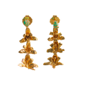 Aretes Tres Orquidea Maxilaria Esmeralda
