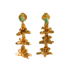 Aretes Tres Orquidea Maxilaria Esmeralda