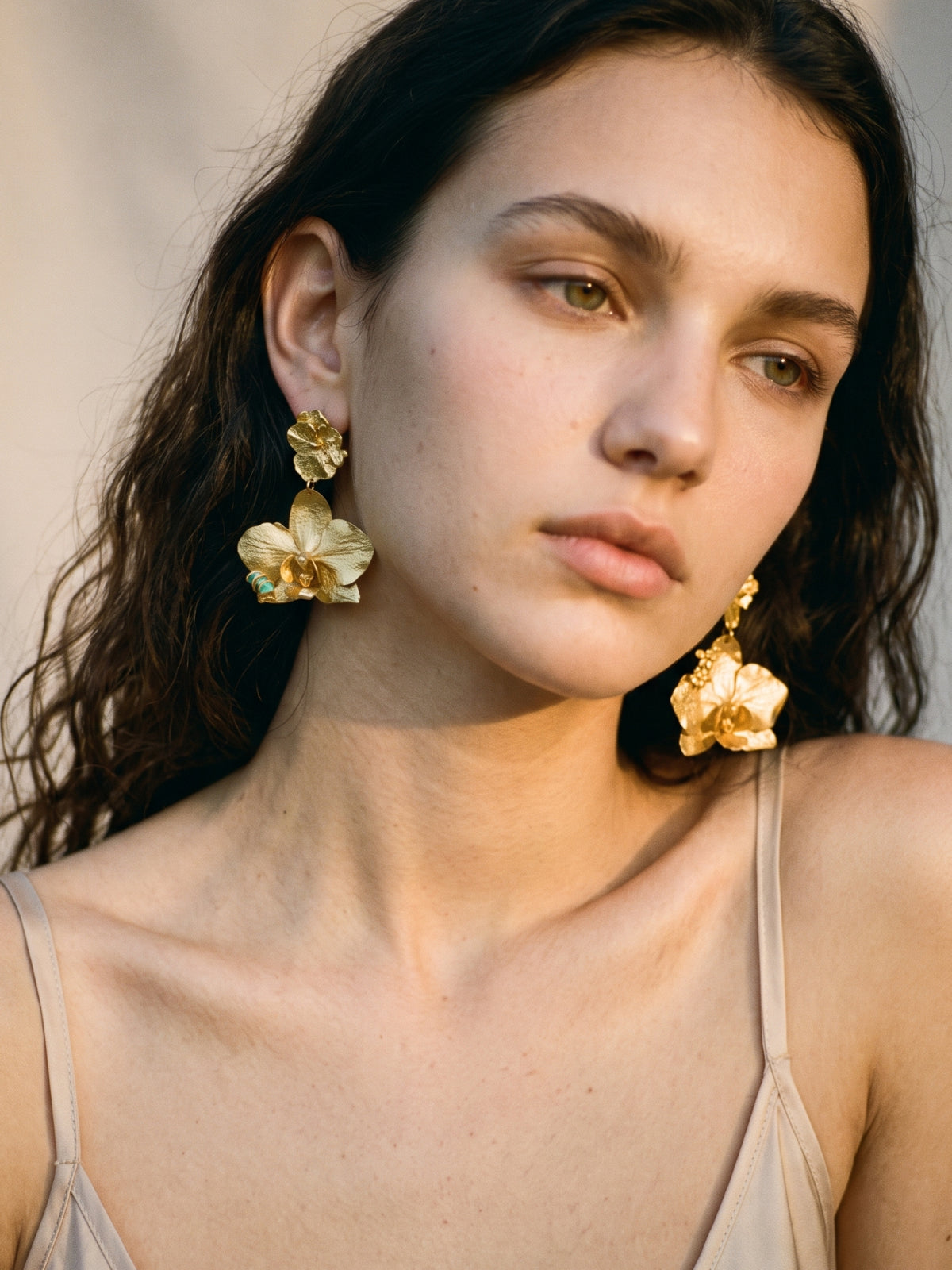 Aretes Orquidea Phalaenopsis & Hortensia