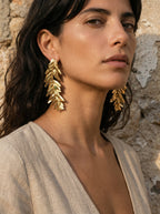 Aretes Helecho Romeron Esmeralda