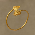 Brazalete Doble Hoja Toronjil - Joyería Botánica | Liz de la Cruz