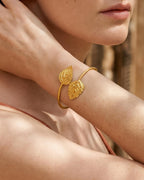 Brazalete Doble Hoja Toronjil - Joyería Botánica | Liz de la Cruz