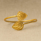 Brazalete Doble Hoja Toronjil - Joyería Botánica | Liz de la Cruz