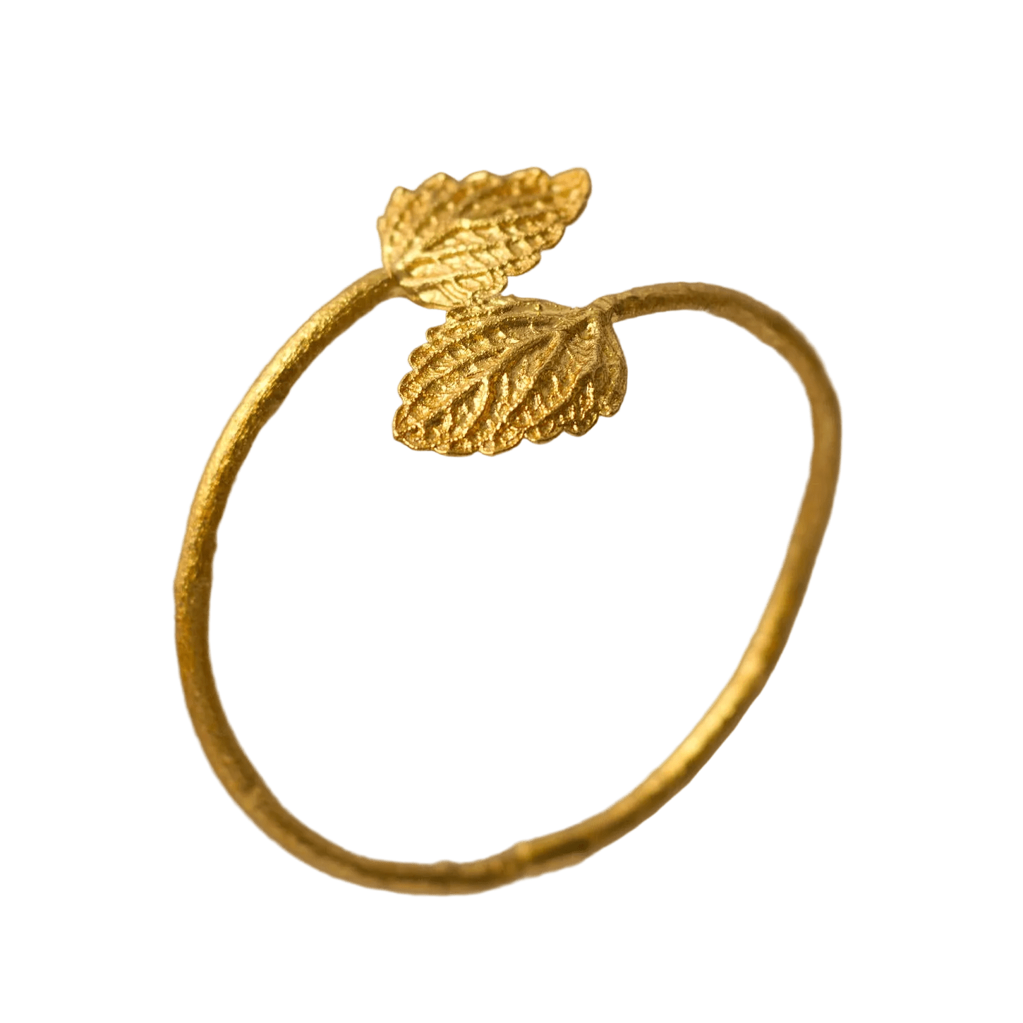 Brazalete Doble Hoja Toronjil - Joyería Botánica | Liz de la Cruz