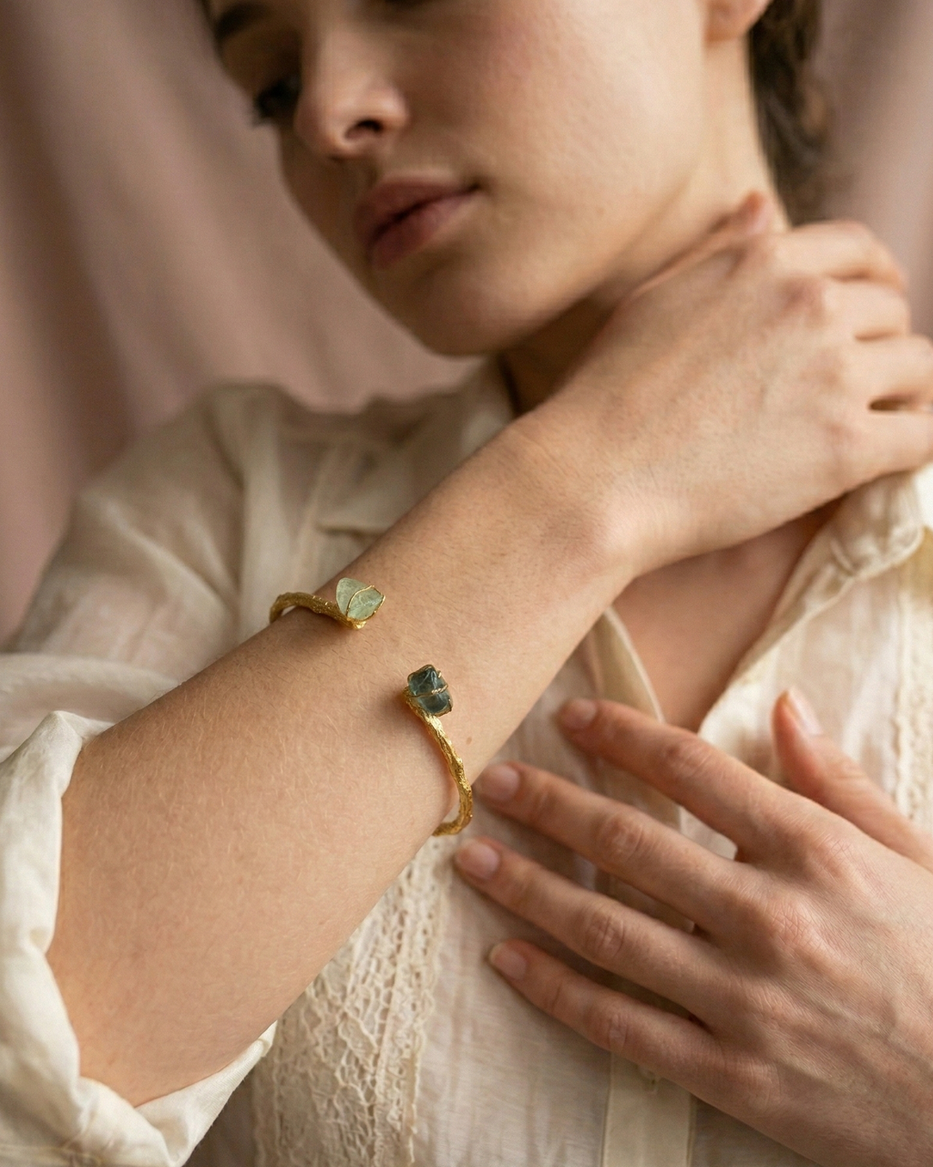 Emerald Palm Branch Bracelet