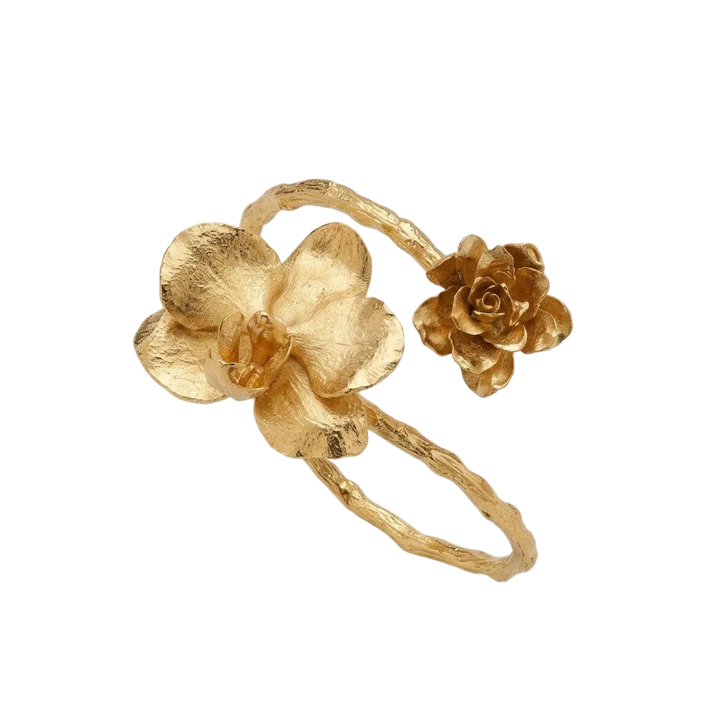 Brazalete Orquidea Phalaenopsis y Suculenta