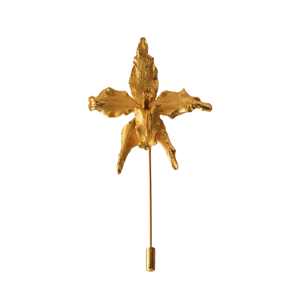 Broche Orquidea Crispum - Joyería Botánica | Liz de la Cruz