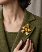 Broche Orquidea Cyrtochilum Halteratum - Joyería Botánica | Liz de la Cruz