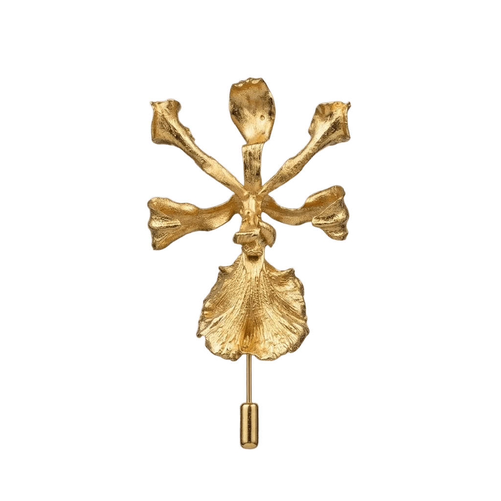 Broche Orquidea Encyclia Cordigera - Joyería Botánica | Liz de la Cruz