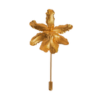 Broche Orquidea Odontoglossum - Joyería Botánica | Liz de la Cruz