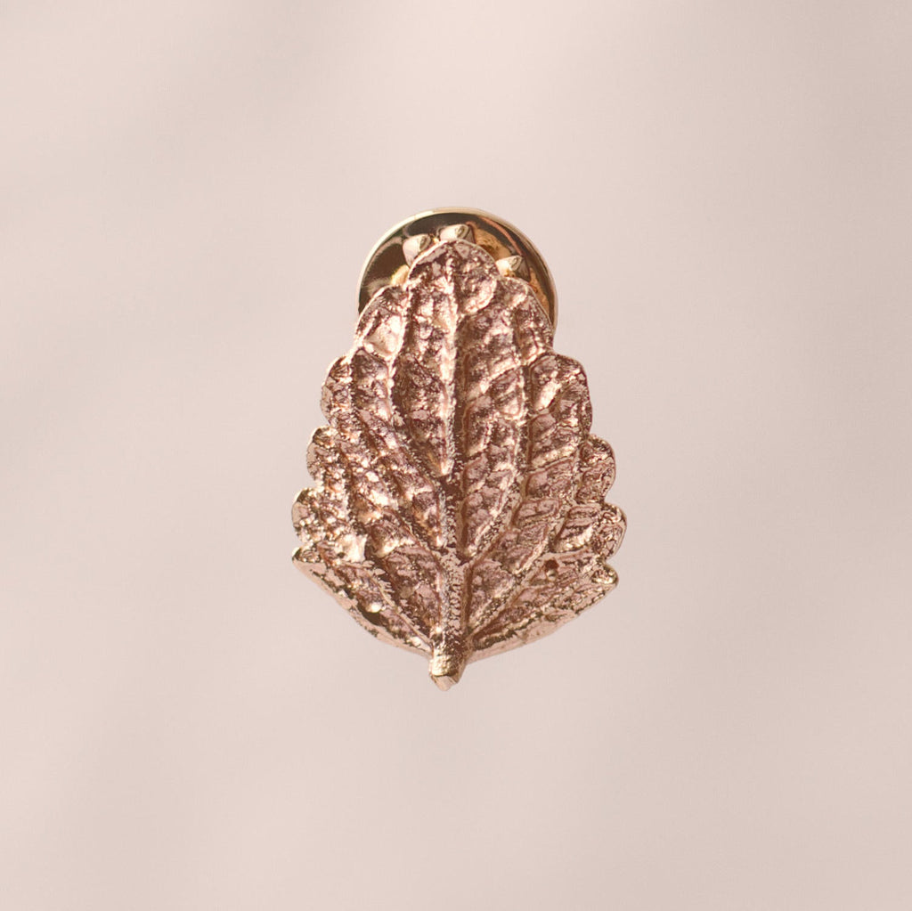 Broche Pin Hoja Toronjil - Joyería Botánica | Liz de la Cruz