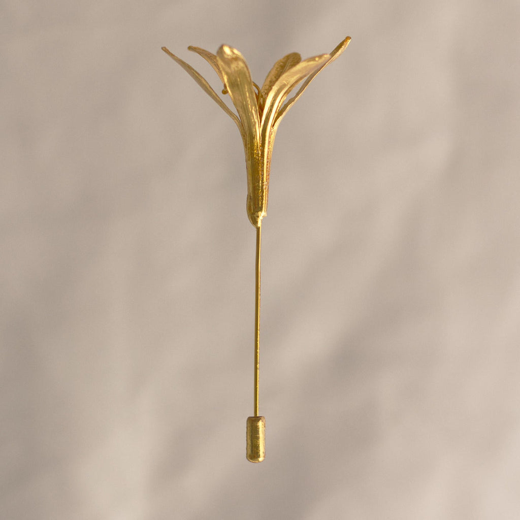 Broche Prendedor Flor Lirio Agapanto - Joyería Botánica | Liz de la Cruz