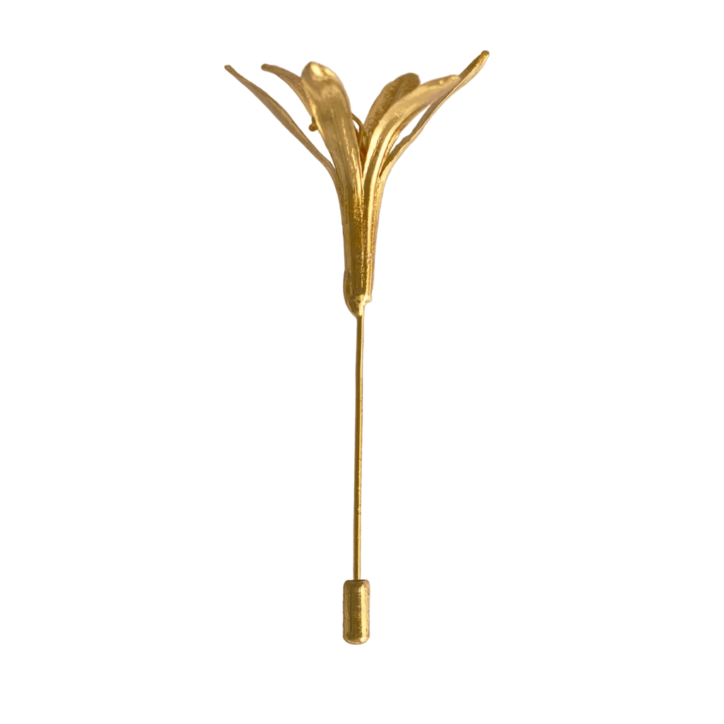 Broche Prendedor Flor Lirio Agapanto - Joyería Botánica | Liz de la Cruz